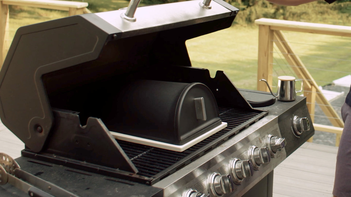 Baking bread on the Grill in the Fourneau Grande