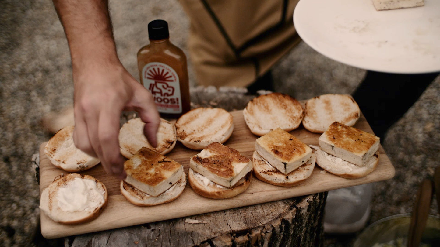 Flaming Hot Seared Tofu Sandwiches